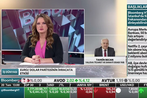 YTSO Yönetim Kurulu Başkanı Tahsin Becan BloombergHT kanalında gündeme ilişkin değerlendirmelerde bulundu