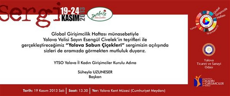 Yalova Çiçek Sabunları Sergisi 19-24 Kasım 2013