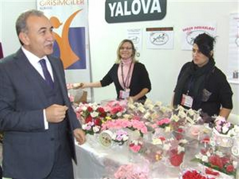  YALOVA SABUN ÇİÇEKLERİ EMİTT-2014 TURİZM FUARINDA  SERGİLENDİ